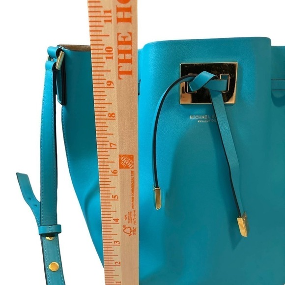 Michael Kors COLLECTION Turquoise Teal Bucket Bag - Picture 8 of 10
